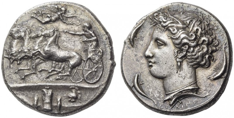 SICILY, Syracuse. Dionysios I, 405-367 BC. Dekadrachm (Silver, 34mm, 41.86 g 11)...