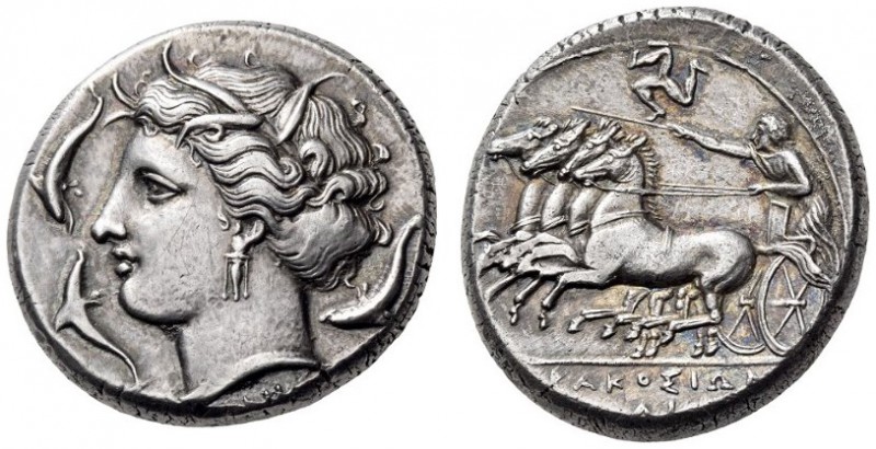 SICILY, Syracuse. Agathokles, 317-289 BC. Tetradrachm (Silver, 24mm, 17.19 g 10)...
