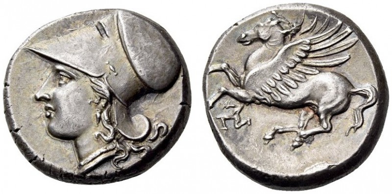 SICILY, Syracuse. Agathokles, 317-289 BC. Stater (Silver, 18mm, 6.87 g 5), c. 30...