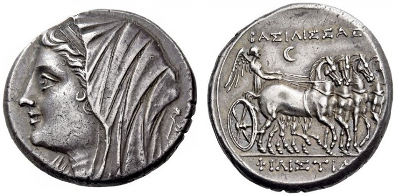 SICILY, Syracuse. Philistis, wife of Hieron II, 275-215 BC. 16 Litrai (Silver, 2...