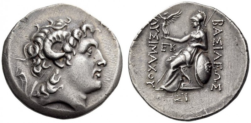 KINGS of THRACE, Lysimachos, 305-281 BC. Tetradrachm (Silver, 30mm, 16.86 g 12),...