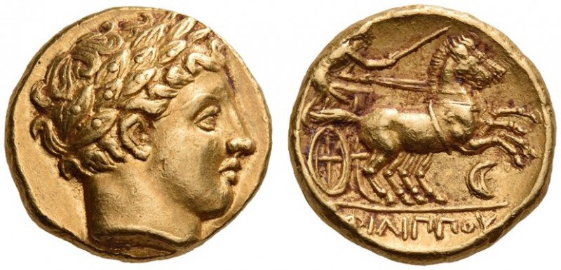 KINGS of MACEDON, Philip II, 359-336 BC. Stater (Gold, 16mm, 8.63 g 1), Amphipol...
