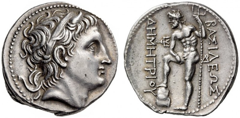 KINGS of MACEDON, Demetrios I Poliorketes, 306-283 BC. Tetradrachm (Silver, 30mm...