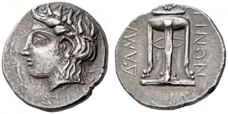 ILLYRIA, Damastion (Dardania). Circa 340-330 BC. Tetradrachm (Silver, 24mm, 12.8...