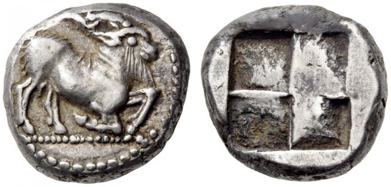 CYCLADES, Paros. Early 490s-early 480s BC. Drachm (Silver, 15mm, 5.96 g). Goat k...