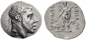 KINGS of PONTOS, Pharnakes I, circa 200/185-169 BC. Drachm (Silver, 20mm, 4.08 g 12). Diademed head of Pharnakes to right, with short beard and mustac...