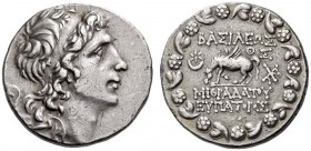 KINGS of PONTOS, Mithradates VI Eupator, Circa 120-63 BC. Tetradrachm (Silver, 29mm, 16.69 g 12), Pergamon, year 209 = 89/88 BC. Diademed head of Mith...