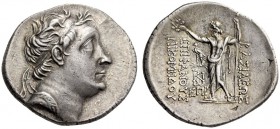 KINGS of BITHYNIA, Nikomedes III Euergetes, 127-94 BC. Tetradrachm (Silver, 34mm, 16.64 g 12), Nikomedia, year 185 = 107/6. Diademed head of Nikomedes...