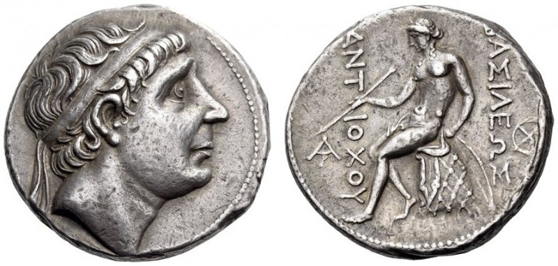 SELEUKID KINGS, Antiochos I Soter, 281-261 BC. Tetradrachm (Silver, 26mm, 17.10 ...