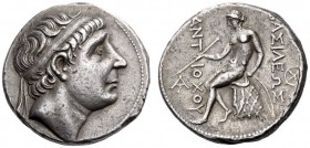 SELEUKID KINGS, Antiochos I Soter, 281-261 BC. Tetradrachm (Silver, 26mm, 17.10 g 6), Seleukeia-on-the-Tigris, c. 270-267. Diademed head of Antiochos ...