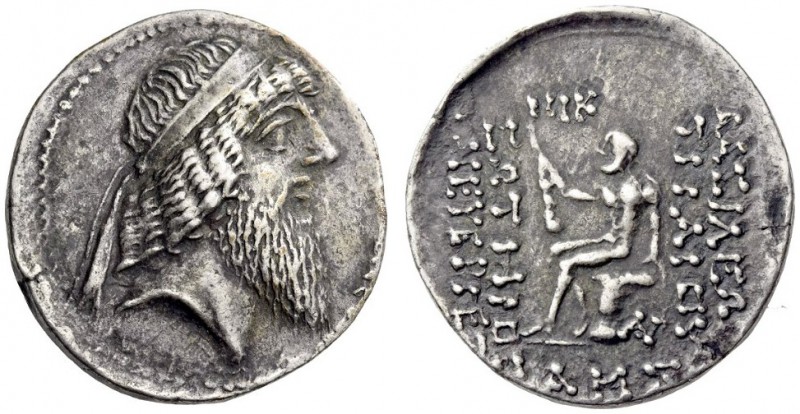 KINGS of CHARACENE, Tiraios II, 79/78-49/48 BC. Tetradrachm (Silver, 30mm, 15.20...