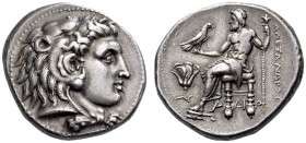 EGYPT, Alexander III ‘the Great’, 336-323 BC. Tetradrachm (Silver, 26mm, 17.26 g 11), Memphis, c. 332-323. Head of Herakles to right, wearing lion ski...