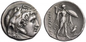 PTOLEMAIC KINGS of EGYPT, Ptolemy I Soter, as satrap, 323-305 BC. Tetradrachm (Silver, 26mm, 15.64 g 11), signed by D..., Alexandria, 305-304/3. Head ...