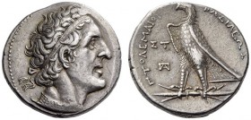 PTOLEMAIC KINGS of EGYPT, Ptolemy II Philadelphos, 285-246 BC. Tetradrachm (Silver, 25mm, 14.27 g 12), signed by D..., Alexandria. Diademed head of Pt...
