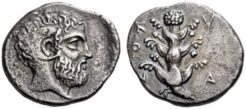 KYRENAIKA, Kyrene. Circa 435-331 BC. Tetradrachm (Silver, 27mm, 12.98 g 12), Asi...