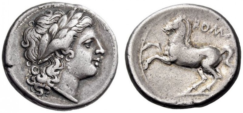 Anonymous, c. 234-231 BC. Didrachm (Silver, 19mm, 6.66 g 6), Rome. Laureate head...