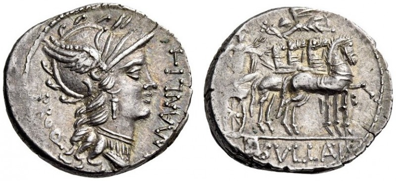 L. Manlius Torquatus, 82 BC. Denarius (Silver, 18mm, 4.02 g 7), Mint moving with...