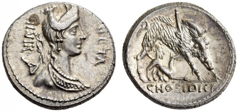 C. Hosidius C.f. Geta, 64 BC. Denarius (Silver, 18mm, 3.57 g 6), Rome. GETA - II...