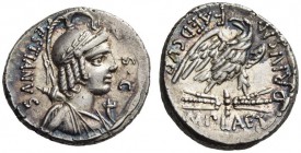 M. Plaetorius M.f. Cestianus, 57 BC. Denarius (Silver, 17mm, 4.07 g 4), Rome. CESTIANVS S.C Bust of female deity to right, draped and wearing the helm...