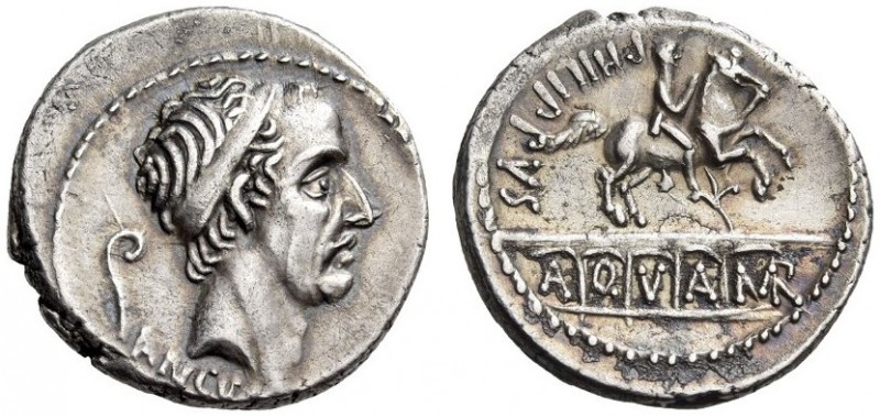 L. Marcius Philippus, 57 BC. Denarius (Silver, 18mm, 4.04 g 4), Rome. ANCVS Diad...