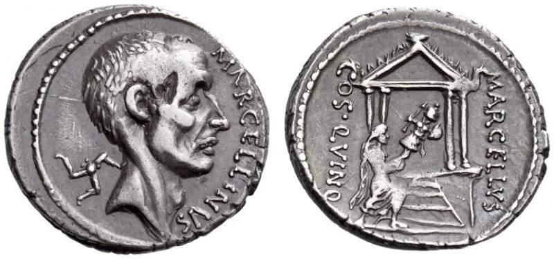 P. Cornelius Lentulus Marcellinus, 50 BC. Denarius (Silver, 18mm, 3.84 g 5), Rom...