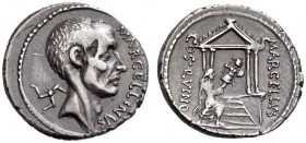 P. Cornelius Lentulus Marcellinus, 50 BC. Denarius (Silver, 18mm, 3.84 g 5), Rome. MARCELLINVS Bare head to right of M. Claudius Marcellus (consul in ...