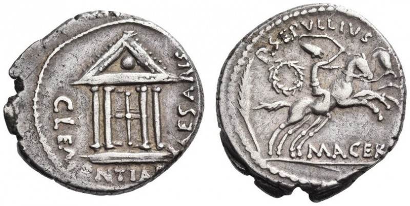 Mark Antony, April-May 44 BC. Denarius (Silver, 18mm, 3.92 g 9), with P. Sepulli...