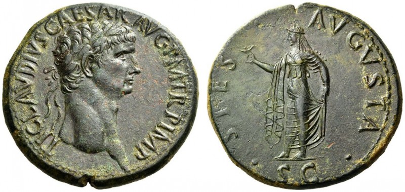 Claudius, 41-54. Sestertius (Orichalcum, 34mm, 24.57 g 6), Rome, 41-50. TI CLAVD...