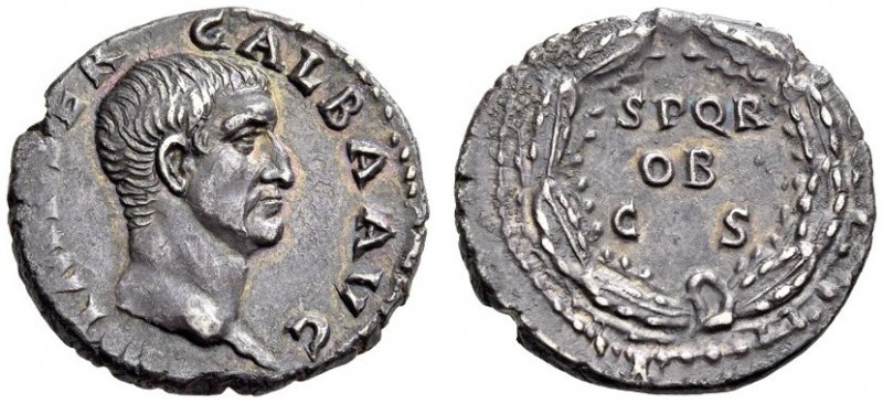 Galba, 68-69. Denarius (Silver, 18mm, 3.33 g 7), Rome, circa July 68 - January 6...