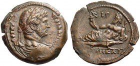 Hadrian, 117-138. Alexandria. Drachm (Bronze, 35mm, 23.77 g 12), year 13 = 128/129. ΑΥΤ ΚΑΙC ΤΡΑΙ ΑΔΡΙΑ CΕΒ Laureate, draped and cuirassed bust of Had...