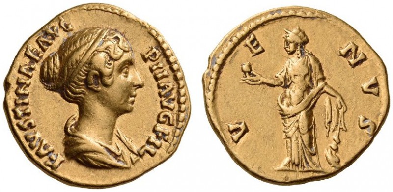 Faustina Junior, Augusta, 147-175. Aureus (Gold, 19mm, 6.99 g 6), Rome, 147-152....