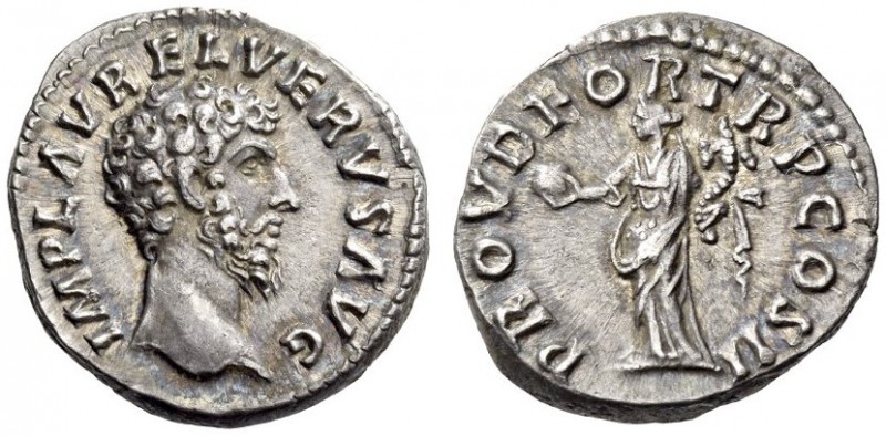 Lucius Verus, 161-169. Denarius (Silver, 17mm, 3.41 g 6), Rome, March - December...