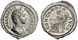 Orbiana, Augusta, 225-227, wife of Severus Alexander. Denarius (Silver, 20mm, 2.70 g 12), Rome, 225. SALL BARBIA ORBIANA AVG Diademed and draped bust ...