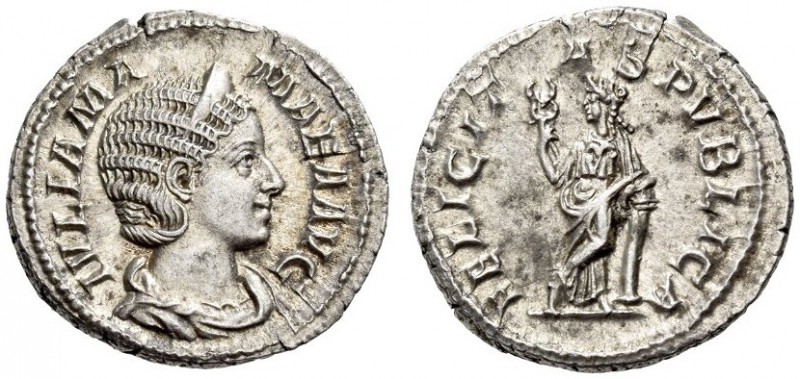 Julia Mamaea, Augusta, 222-235, mother of Severus Alexander. Denarius (Silver, 1...