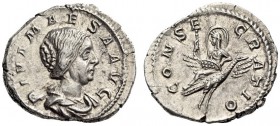 Diva Julia Maesa, Died in 223 or 224/5, grandmother of Elagabalus and Severus Alexander. Denarius (Silver, 20mm, 3.06 g 6), struck under her grandson,...