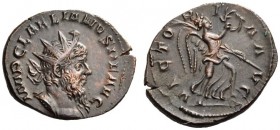 Laelianus, Romano-Gallic Usurper, 269. Antoninianus (Billon, 22mm, 3.17 g 2), Colonia (Cologne), 269. IMP C LAELIANVS P F AVG Radiate and cuirassed bu...