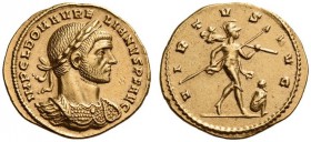 Aurelian, 270-275. Aureus (Gold, 20mm, 4.27 g 12), Mediolanum, 3rd emission, 271-272. IMP C L DOM AVRELIANVS P F AVG Laureate and cuirassed bust of Au...