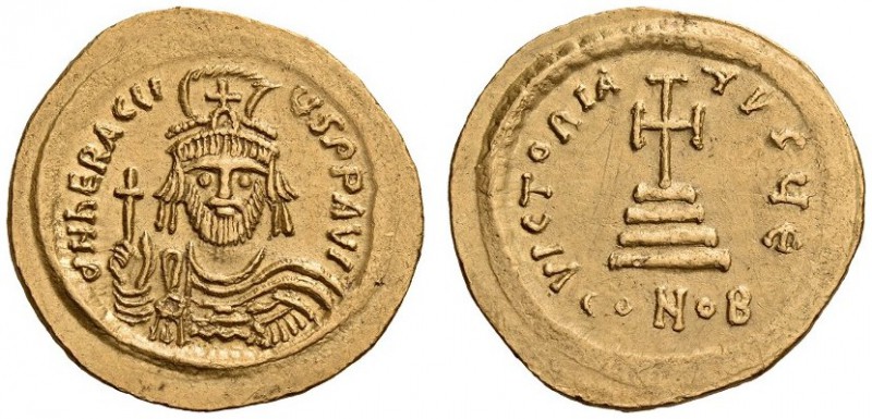 Heraclius, 610-641. Solidus (Gold, 21mm, 4.50 g 6), Constan­tinople, 610-613. dN...