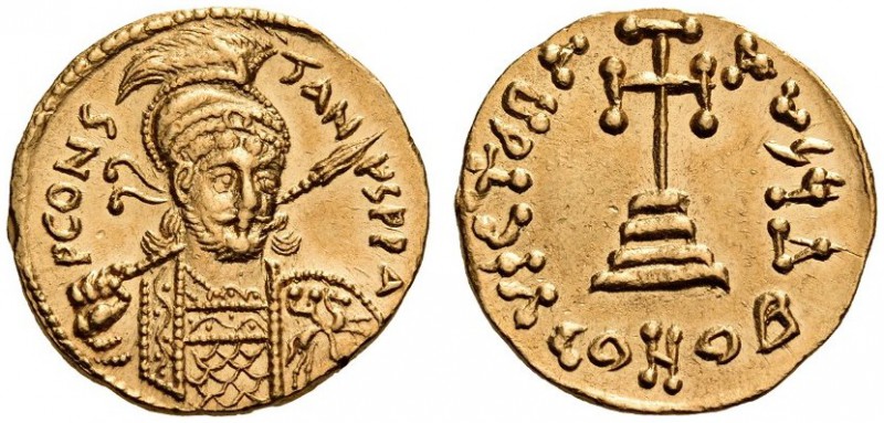 Constantine IV Pogonatus, 668-685. Solidus (Gold, 18mm, 4.51 g 6), Constantinopl...