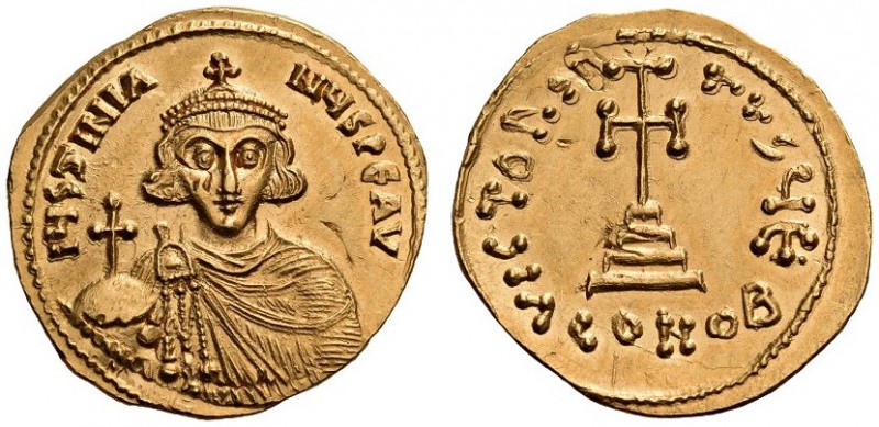 Justinian II, first reign, 685-695. Solidus (Gold, 20mm, 4.27 g 6), Constantinop...
