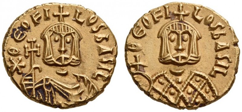 Theophilus, 829-842. Solidus (Gold, 16mm, 3.85 g 5), Syracuse, 829 - 830/1. *Θ'Ο...