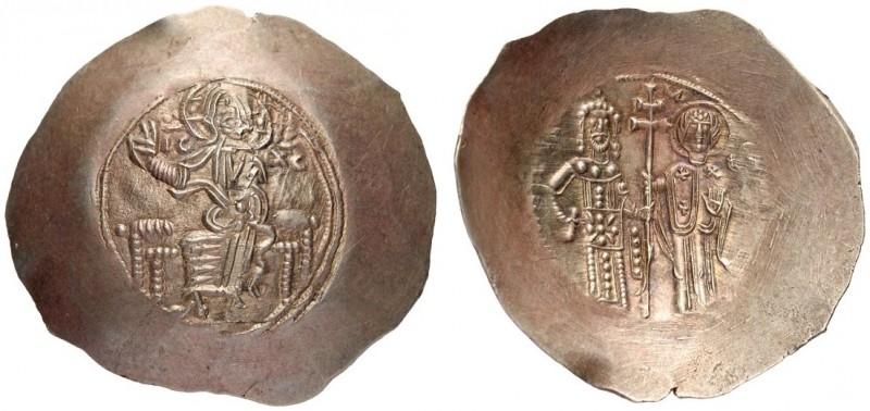 Manuel I Comnenus, 1143-1180. Aspron Trachy (Electrum, 34mm, 4.29 g 6), Thessalo...