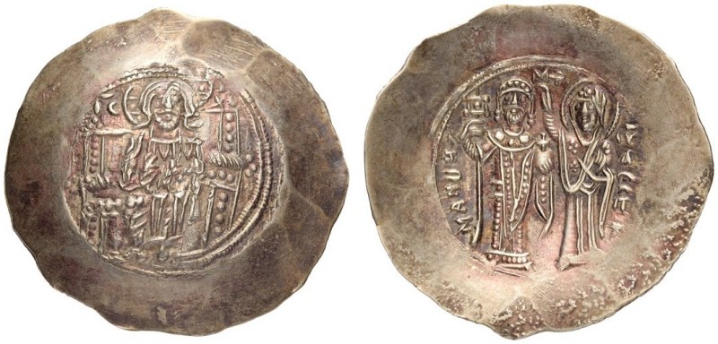 Manuel I Comnenus, 1143-1180. Aspron Trachy (Electrum, 32mm, 4.06 g 6), Constant...