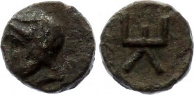 Ancient World Ancient Greece Anatolia Troas Kebren Satrap of Kebren AE 11 cca. 412 - 399 B.C.
0.57g; BMC# 18; Head of a satrap left, wearing tiara. R...