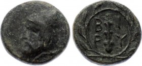Ancient World Ancient Greece Anatolia Troas Birytis AE 12 Ca. 350 - 300 B.C.
3.81g; BMC# 4; Head of Kabeiros left, wearing pileos / Upright club, B-I...