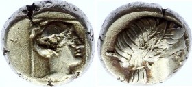 Ancient World Lesbos Mytilene EL Hekte / Sixth Stater 377 - 326 B.C.
2.51g 10mm; Bodenstedt Em. 95; HGC 6, 1021; Laureate head of Apollo right / Head...