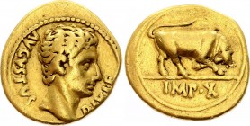Ancient World Roman Empire AU Aureus Augustus 15 - 13 B.C.
Gold 7.77g; RIC 166a, BMC 450, C 136 Aureus Obv: AVGVSTVSDIVIF - Bare head right. Rev: No ...