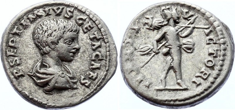 Ancient World Roman Empire AR Denarius Geta as Caesar 198 - 209
2.95g; RIC# IV ...