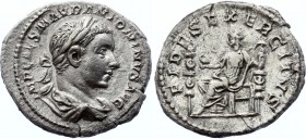 Ancient World Roman Empire Elagabalus (218-222) AR Denarius Rome 219 A.D.
2.82g; RIC# 68; RSC# 30; Obv: IMP CAES ANTONINVS AVG, laureate, draped and ...