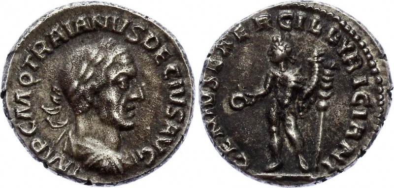 Ancient World Roman Empire Trajan Decius Denarius 249 - 251 A.D. Collectors Copy...